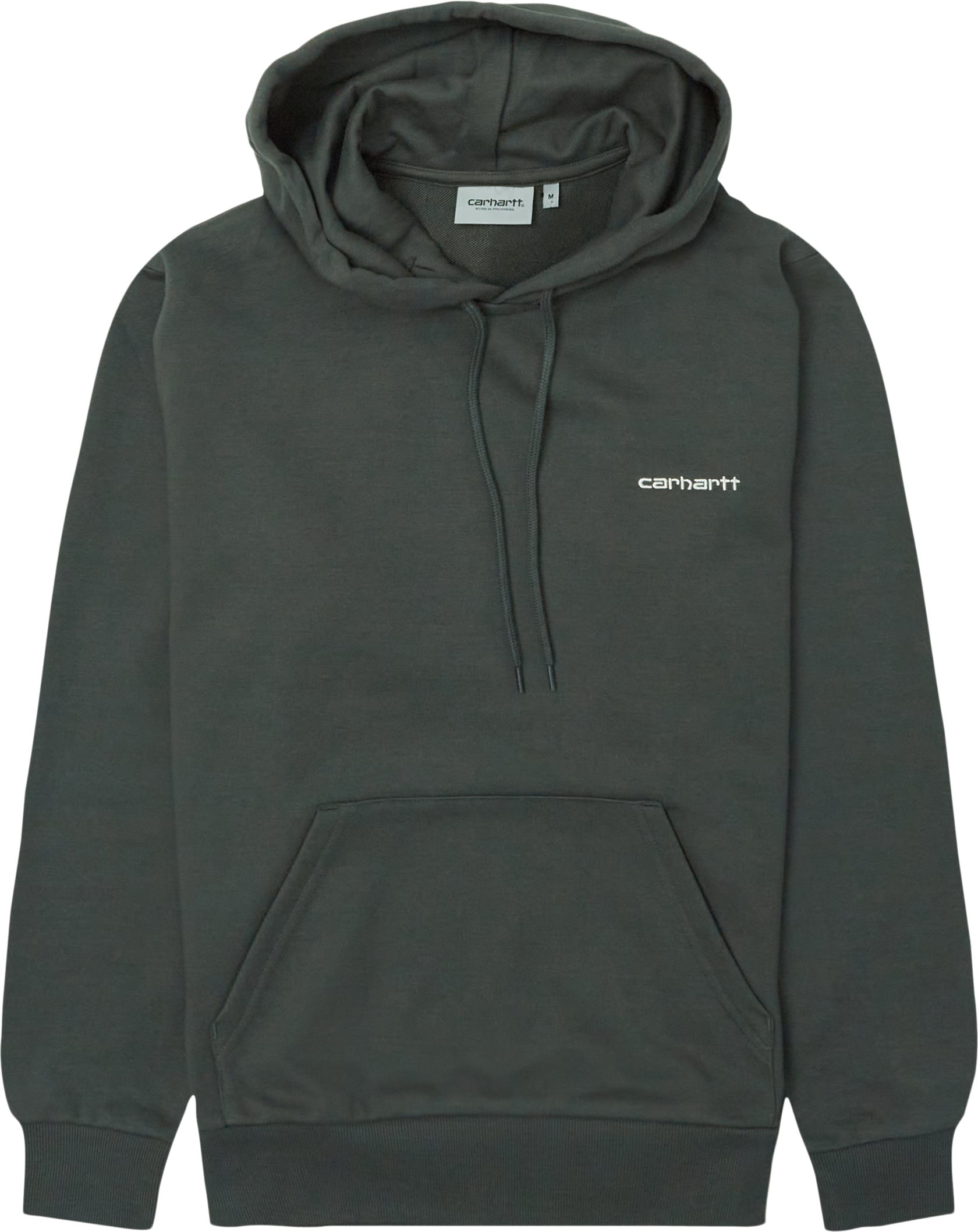 Hooded Script Embroidery Sweatshirt - Sweatshirts - Regular fit - Grön