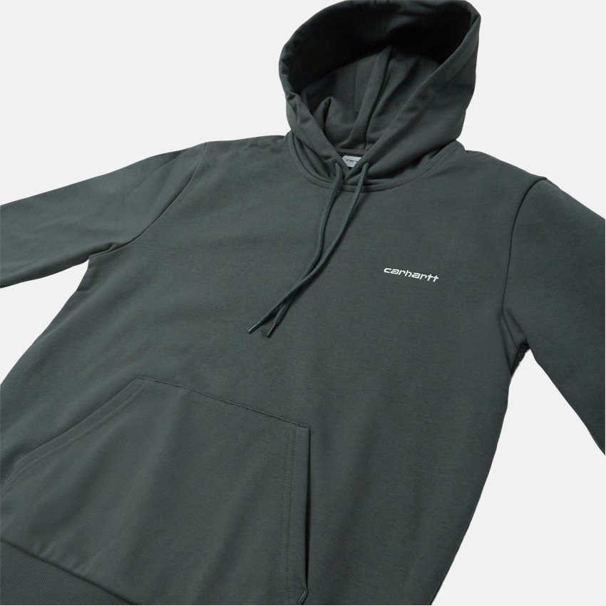 Carhartt WIP Sweatshirts HOODED SCRIPT EMBROIDERY SWEAT I028937 HEMLOCK