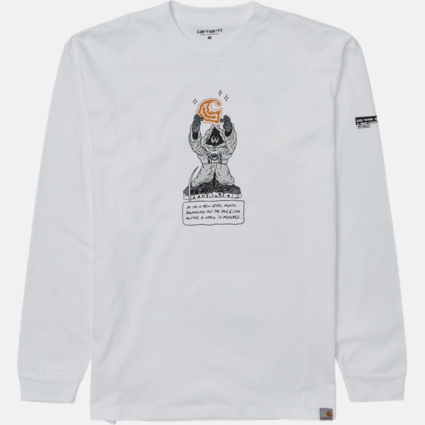 Carhartt WIP T-shirts LS KOGANCULT LEVEL T-SHIRT I029630 WHITE