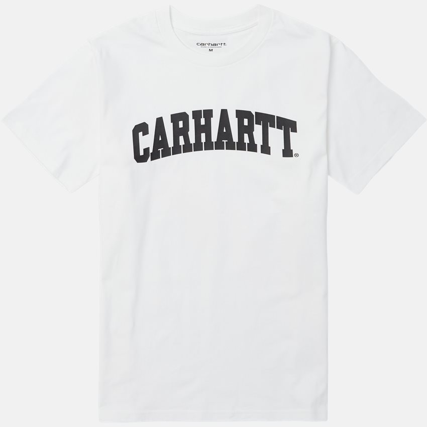 Carhartt WIP T-shirts SS UNIVERSITY T-SHIRT I030539 WHITE/BLACK