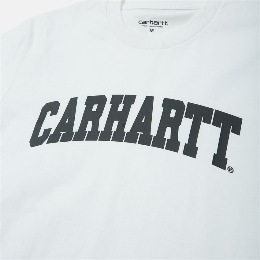 Carhartt WIP T-shirts SS UNIVERSITY T-SHIRT I030539 WHITE/BLACK
