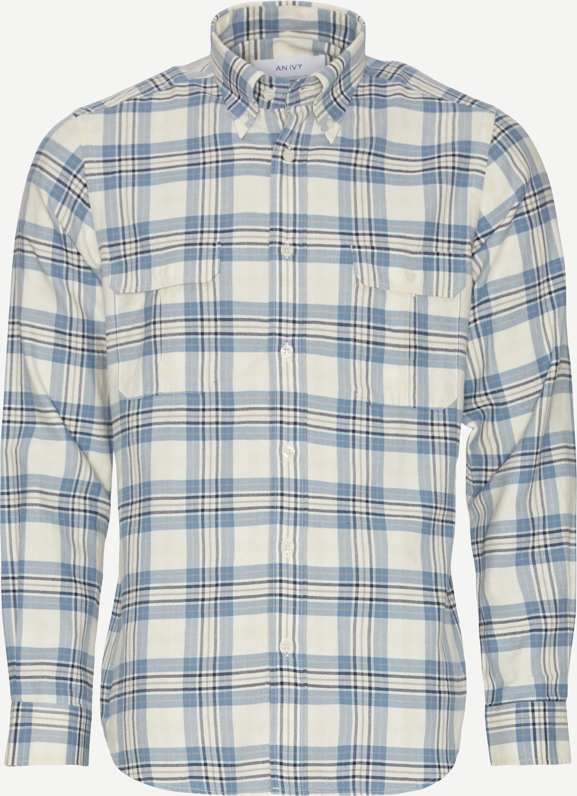 Plaid Button Down Shirt - Skjorter - Regular fit - Blå