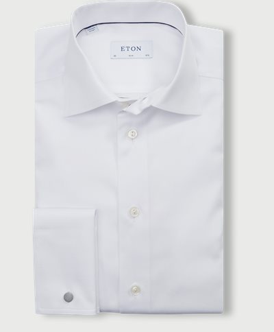 Eton Shirts 3000 79512 TWILL SHIRT - FRENCH CUFF White