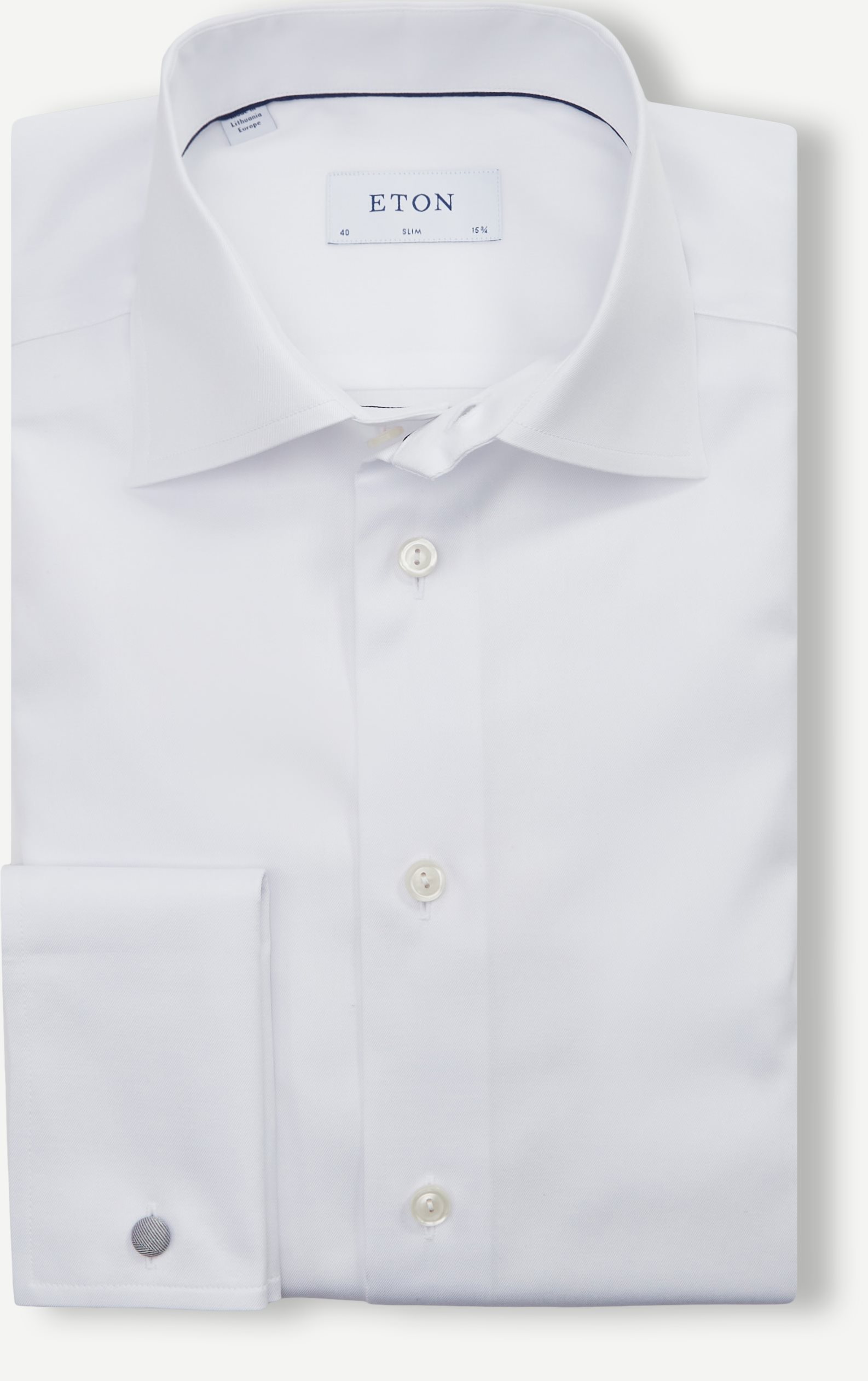 Eton Shirts 3000 79512 TWILL SHIRT - FRENCH CUFF White