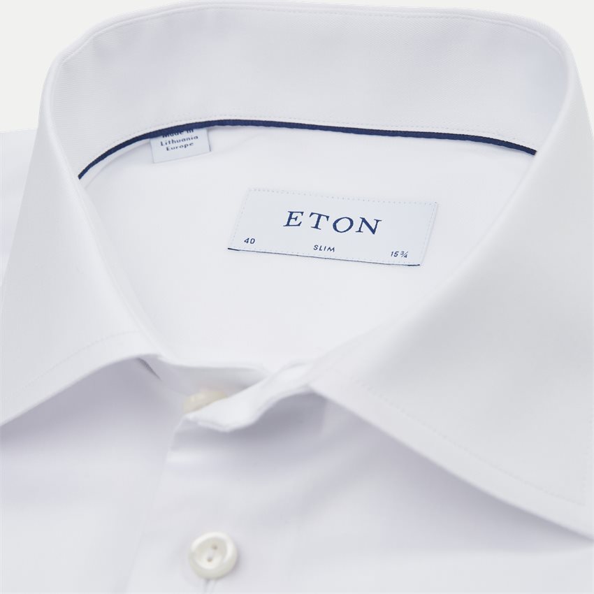 Eton Shirts 3000 79512 TWILL SHIRT - FRENCH CUFF HVID