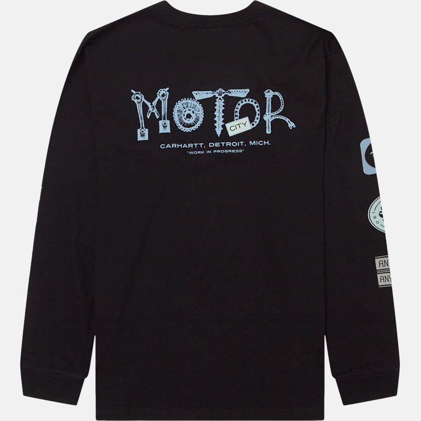 Carhartt WIP T-shirts LS MOTOR CITY T-SHIRT I030188 BLACK