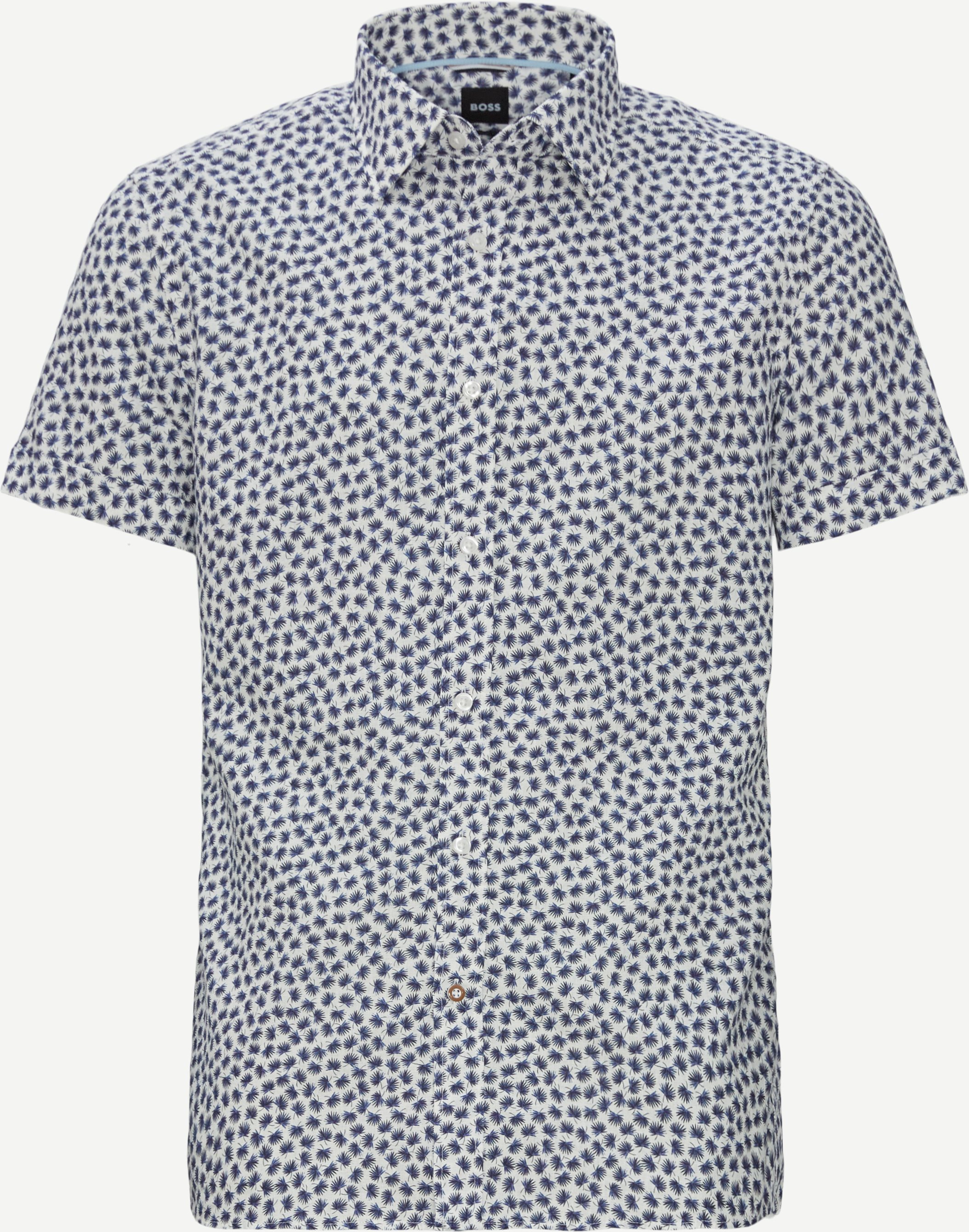 Kortärmade skjortor - Custom fit - Blå