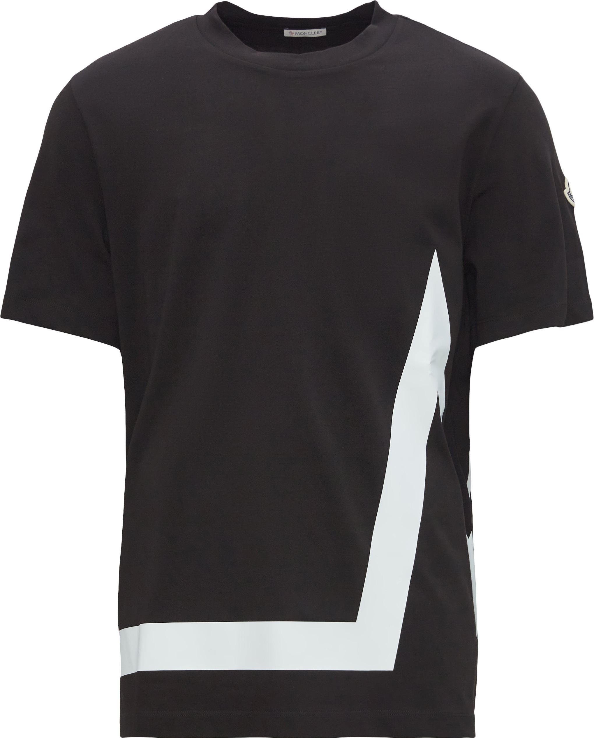 T-shirt Moncler Black size S International in Cotton - 28387982