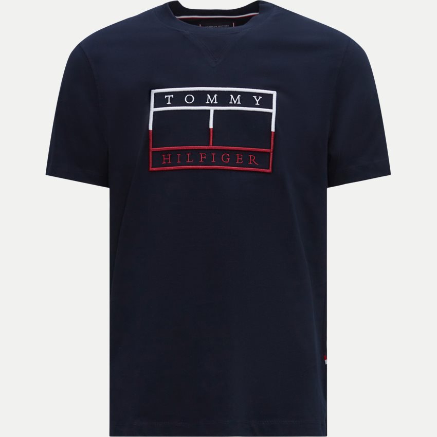 Tommy Hilfiger T-shirts 25763 OUTLINE LINEAR FLAG TEE NAVY