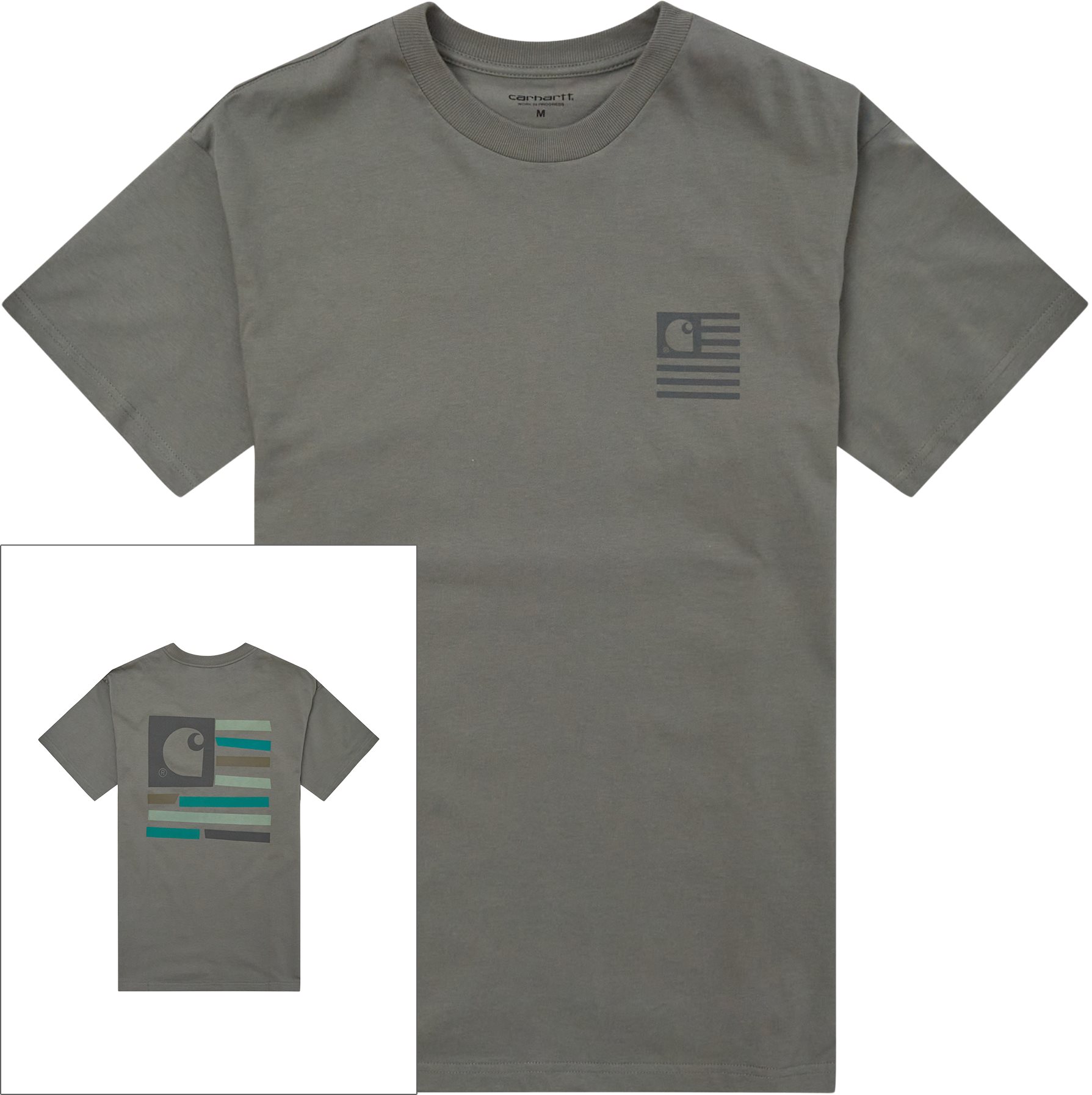 Carhartt WIP T-shirts S/S MEDLEY STATE I030169 Grön