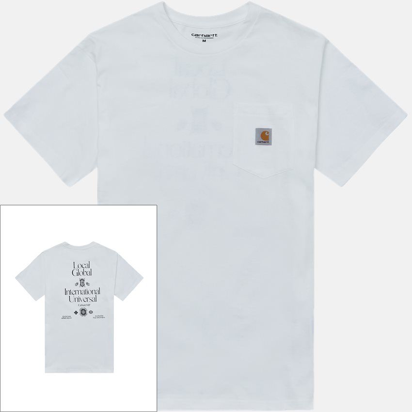 Carhartt WIP T-shirts S/S LOCAL POCKET I030672 WHITE