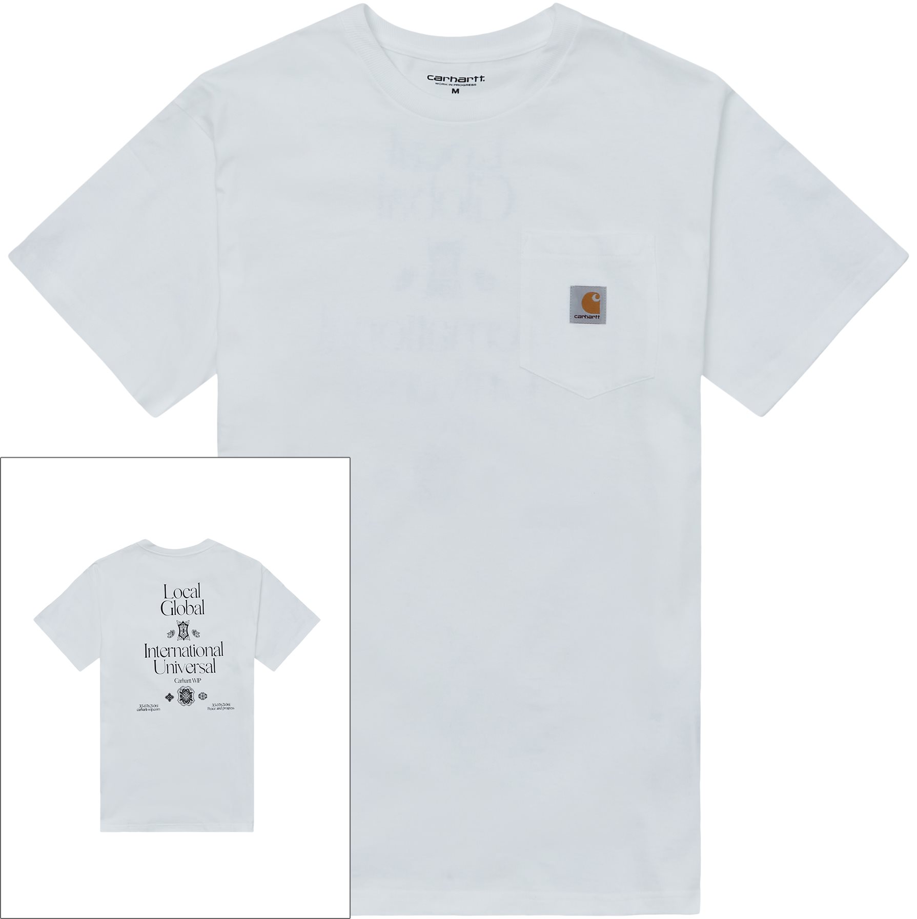 Carhartt WIP T-shirts S/S LOCAL POCKET I030672 Vit