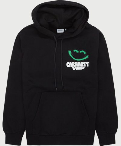 Carhartt WIP Sweatshirts HOODED HAPPY I031018 Sort