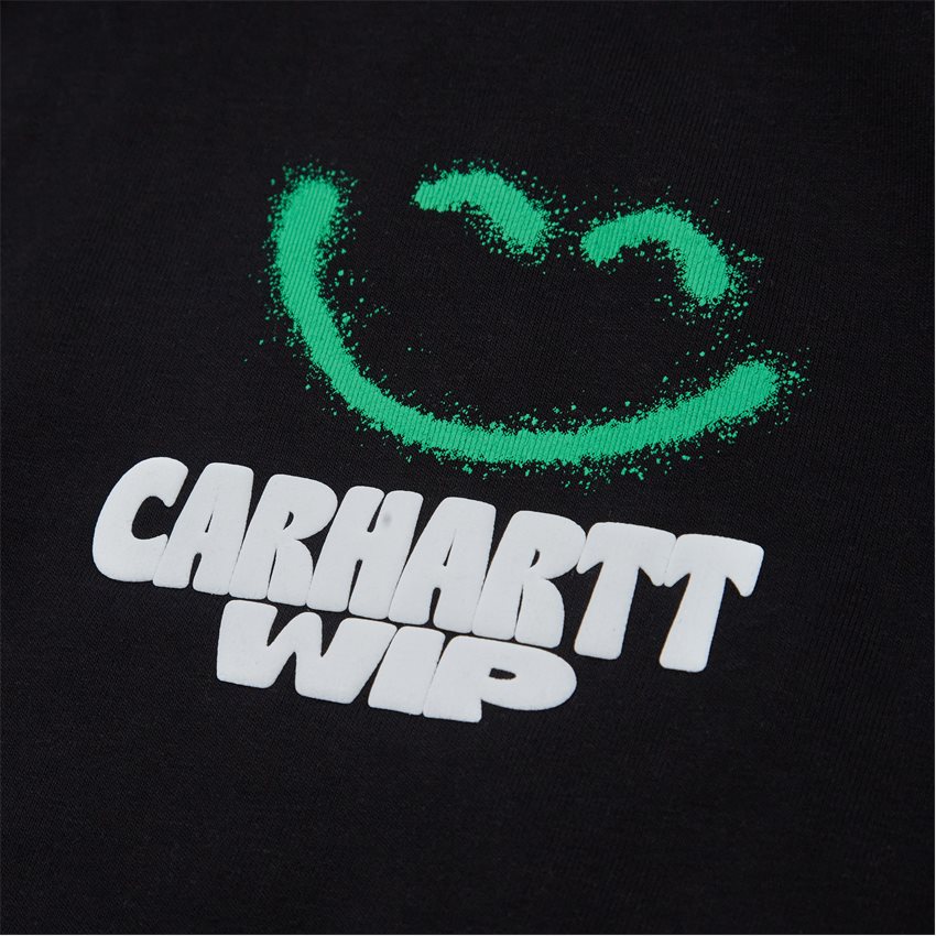 Carhartt WIP Sweatshirts HOODED HAPPY I031018 BLACK