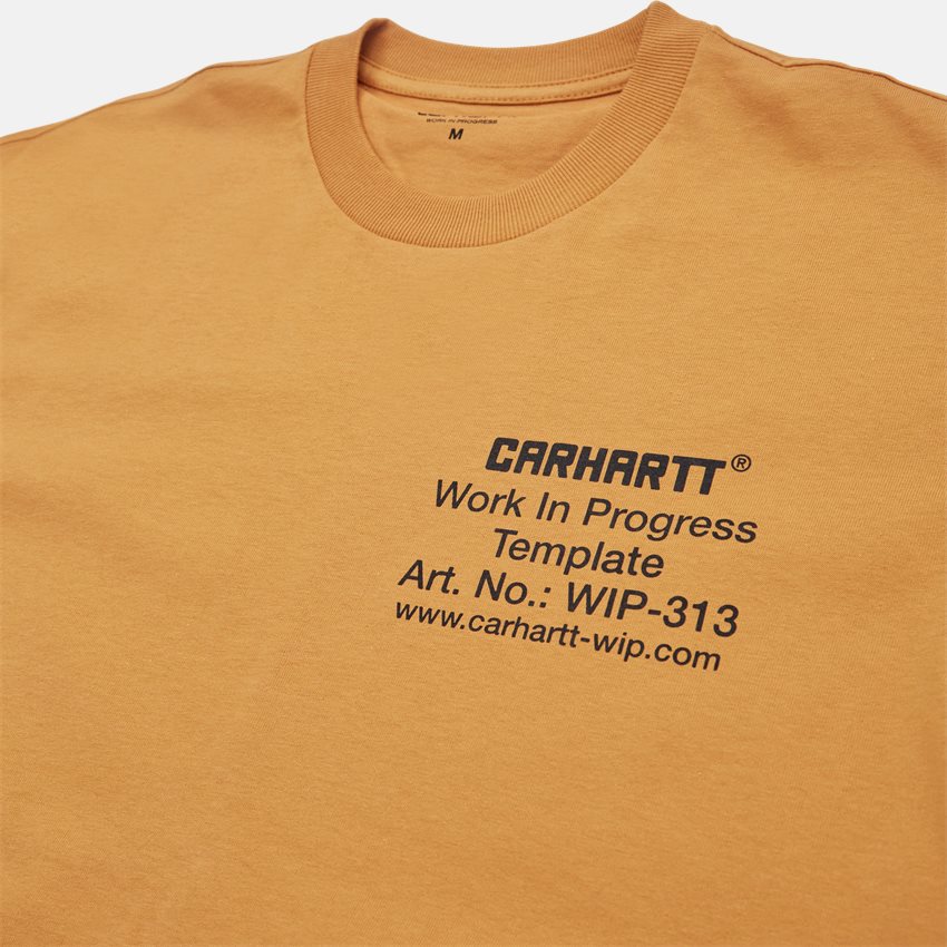 Carhartt WIP T-shirts L/S LINOGRAPH I030998 OCHRE