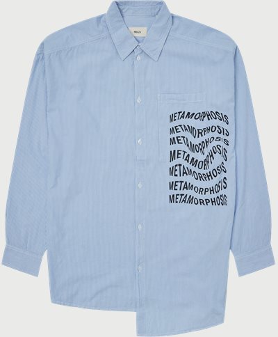 PREACH Shirts STRIPED COTTON SHIRT 206155 Blue
