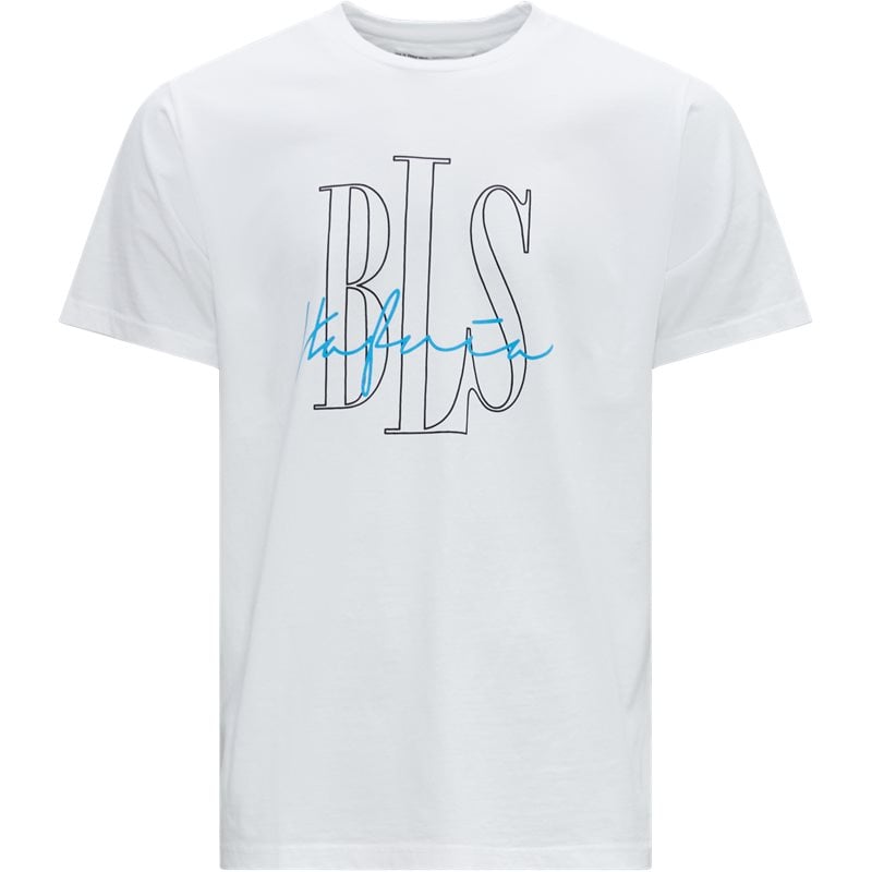 Jeg har erkendt det klasse drikke BLS Outline Logo T-shirt Hvid Hvid herre ∙ 400.00 DKK