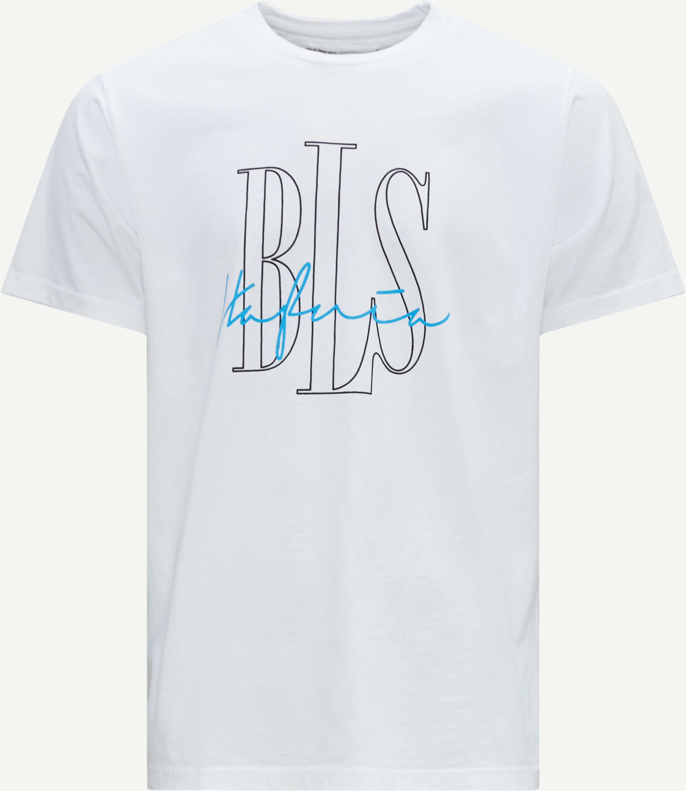 BLS T-shirts OUTLINE LOGO 2 T-SHIRT 202208082 Vit