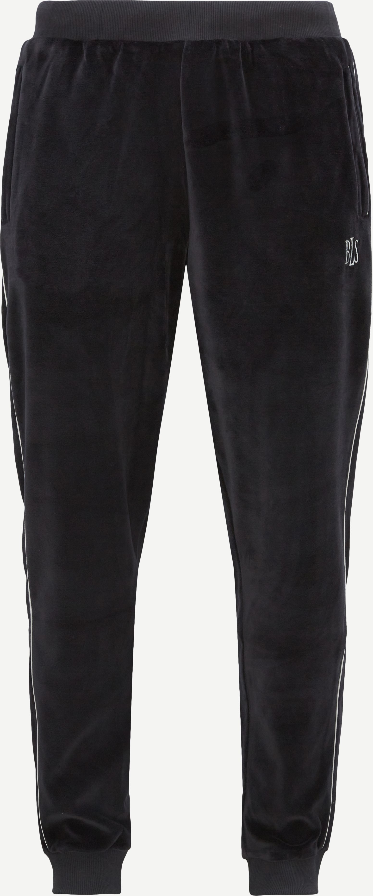 Velour Oversize Trackpants - Bukser - Oversize fit - Sort