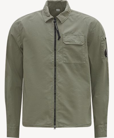 Gabardine Zipped Shirt Regular fit | Gabardine Zipped Shirt | Army