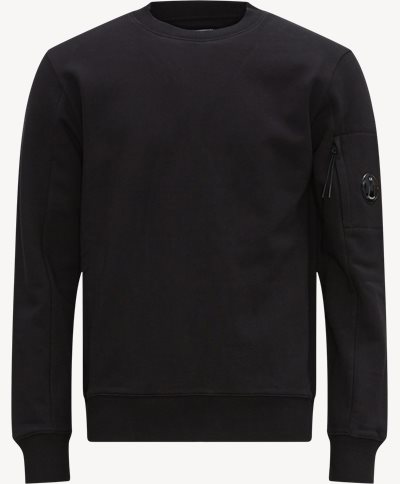 Diagonal Raised Fleece Crew Neck Sweatshirt Regular fit | Diagonal Raised Fleece Crew Neck Sweatshirt | Black
