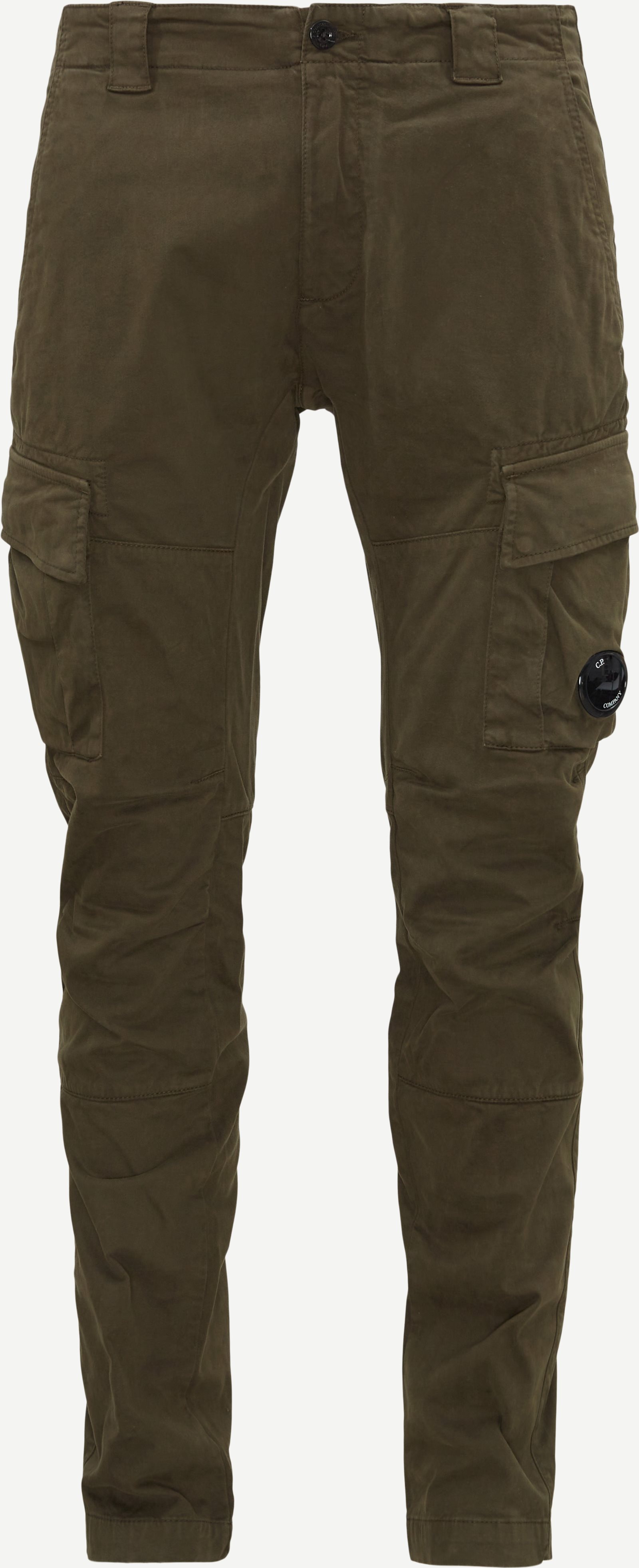 Satin Stretch Cargo Pants - Bukser - Regular fit - Army