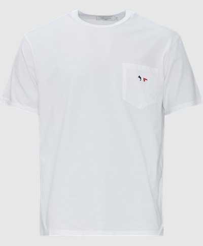 Maison Kitsuné T-shirts FM00120KJ0010 CLASSIC FOX PATCH White
