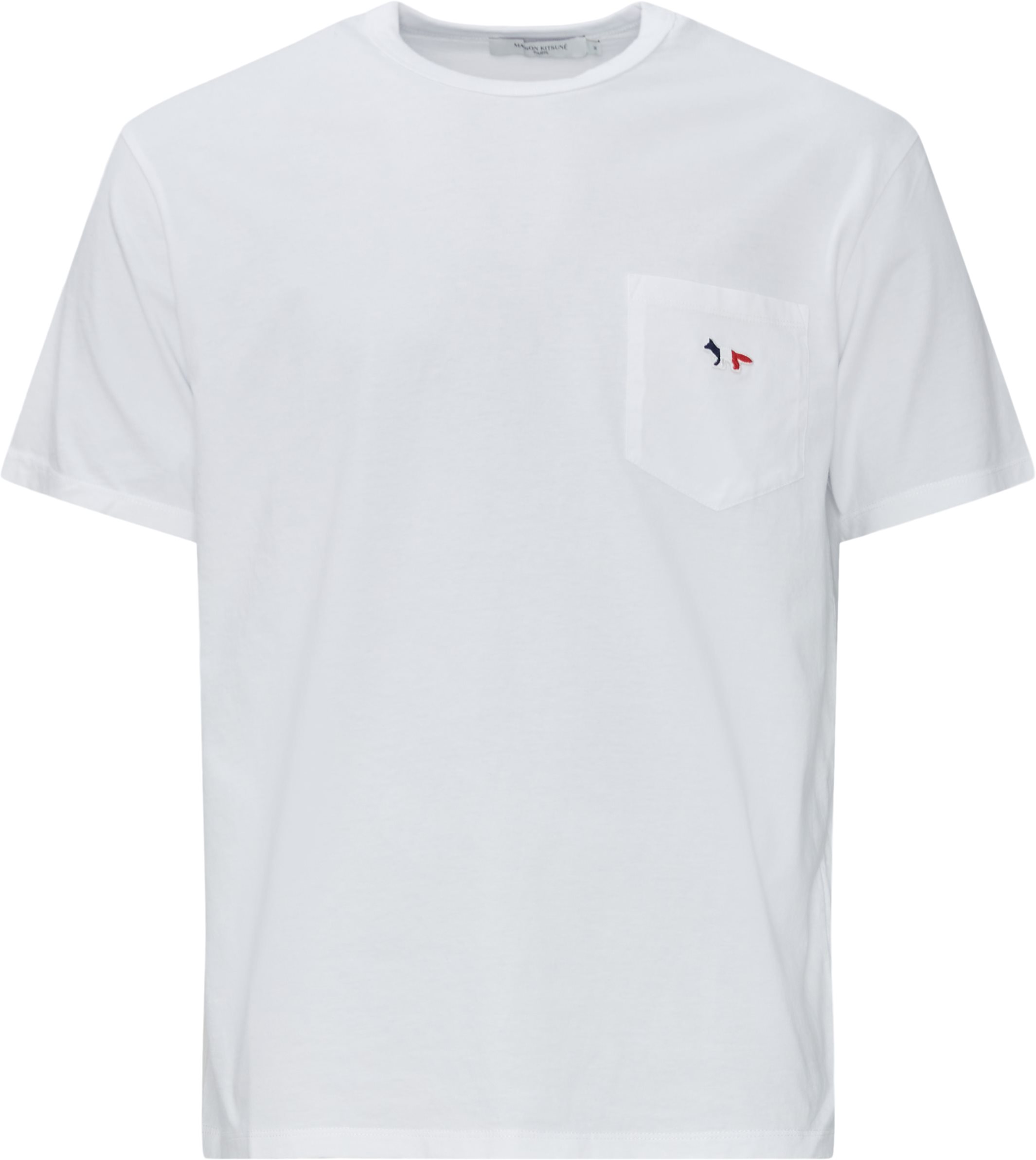 Maison Kitsuné T-shirts FM00120KJ0010 CLASSIC FOX PATCH White