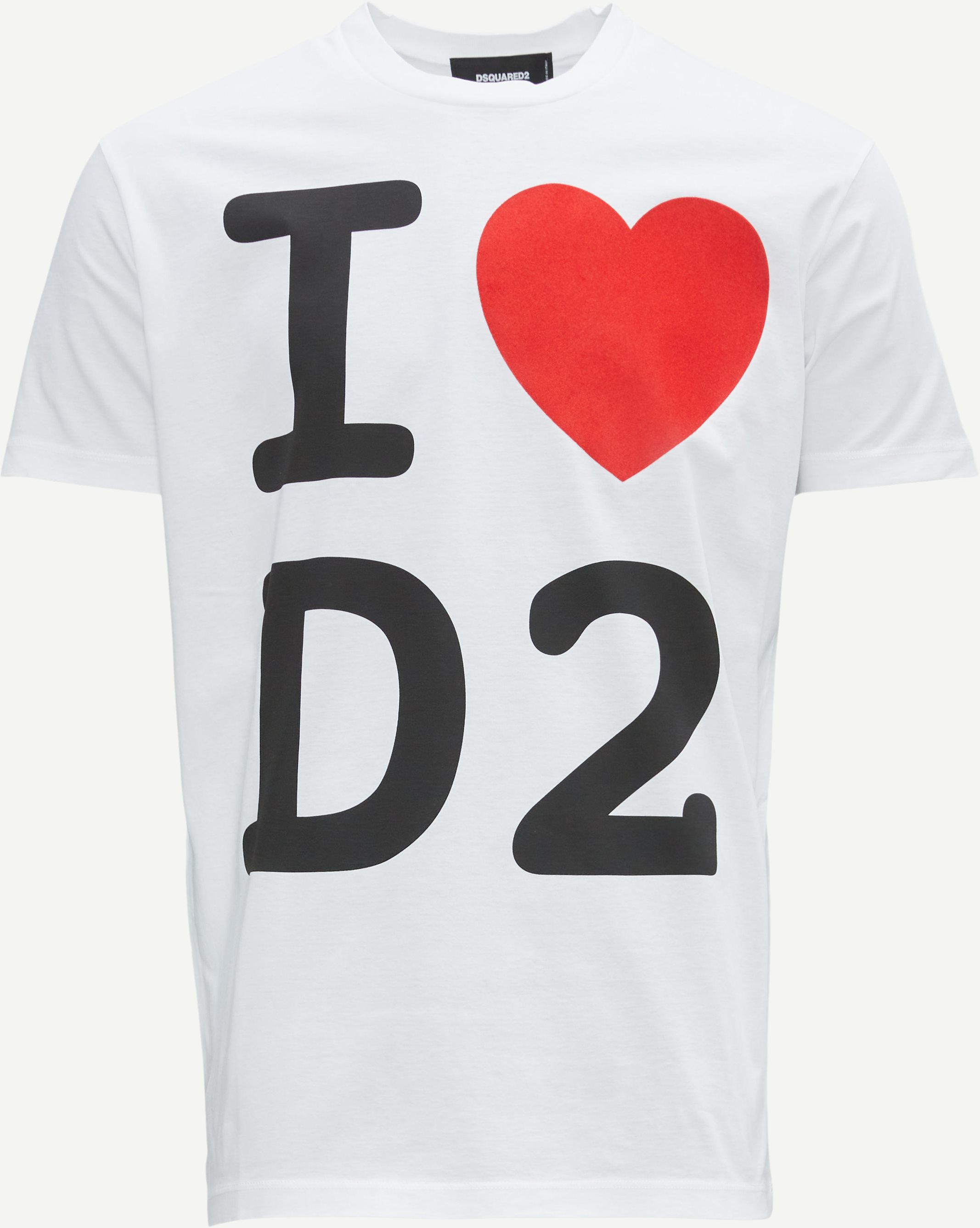 I Love D2 Cool Tee - T-shirts - Regular fit - Hvid