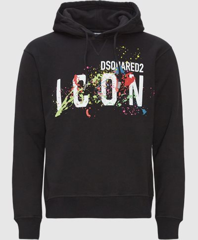 Be Icon Splatter Hooded Sweatshirt Regular fit | Be Icon Splatter Hooded Sweatshirt | Sort