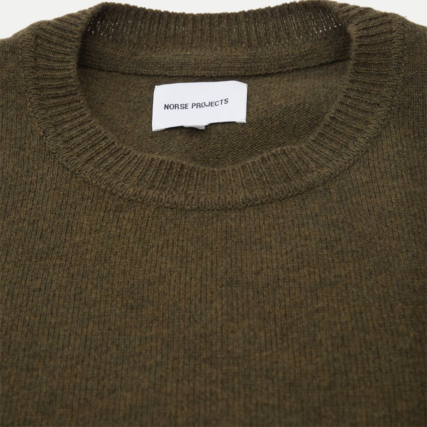 Norse Projects Stickat SIGFRED LAMBSWOOL OLIVEN