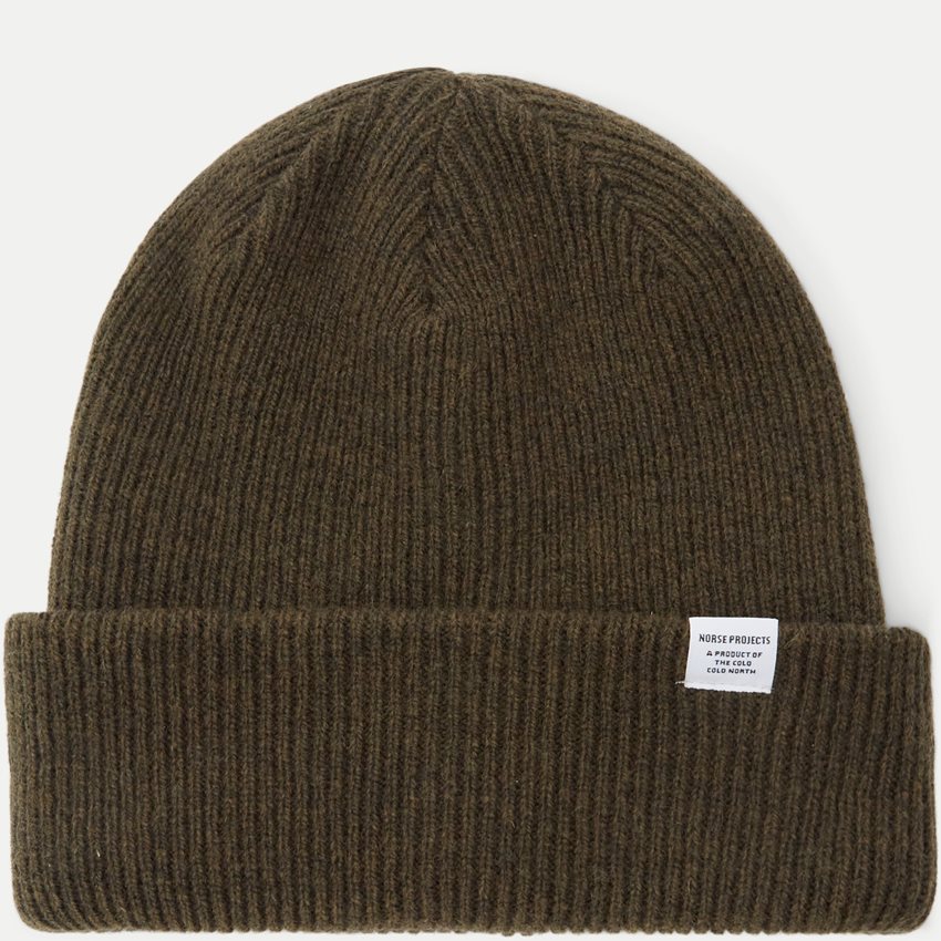 Norse Projects Kepsar NORSE BEANIE OLIVEN