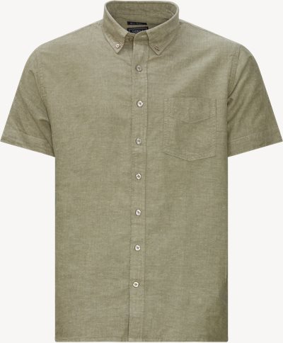 Therkel Linen Cotton Short Sleeve Shirt Regular fit | Therkel Linen Cotton Short Sleeve Shirt | Army