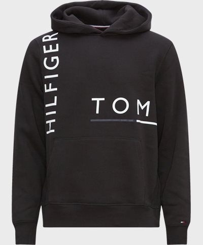 Tommy Hilfiger Sweatshirts 28760 GRAPHIC OFF PLACEMENT HOOD Sort