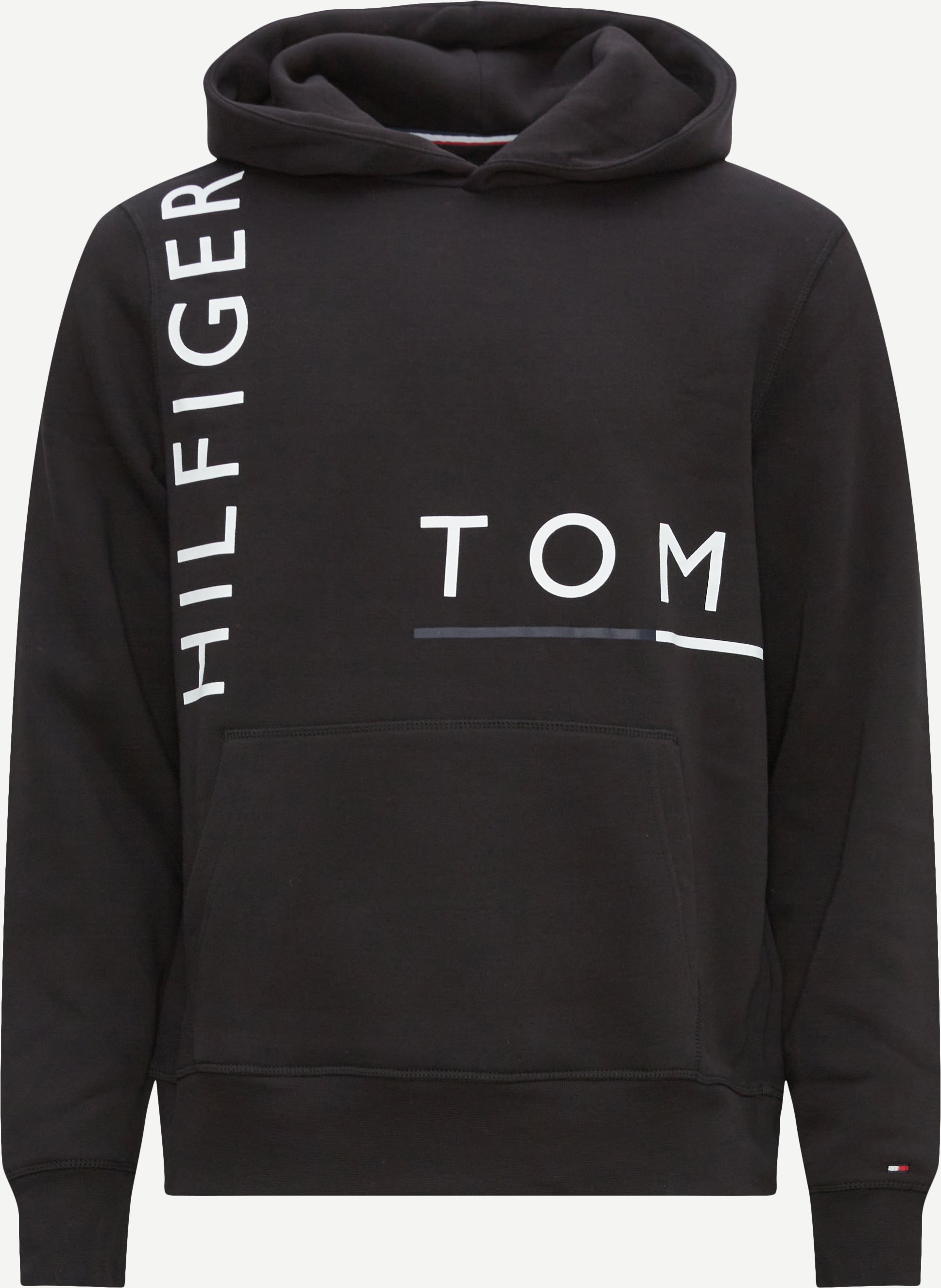 Tommy Hilfiger Sweatshirts 28760 GRAPHIC OFF PLACEMENT HOOD Black