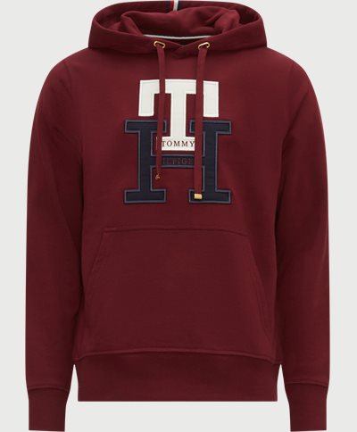 Tommy Hilfiger Sweatshirts 28187 LUX MONOGRAM HOODY Bordeaux