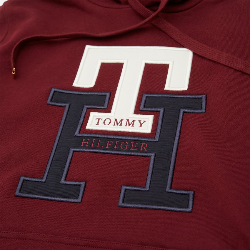 Tommy Hilfiger Sweatshirts 28187 LUX MONOGRAM HOODY BORDEAUX