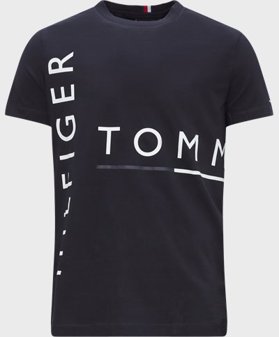 Tommy Hilfiger T-shirts 28786 GRAPHIC OFF PLACEMENT TEE Blue