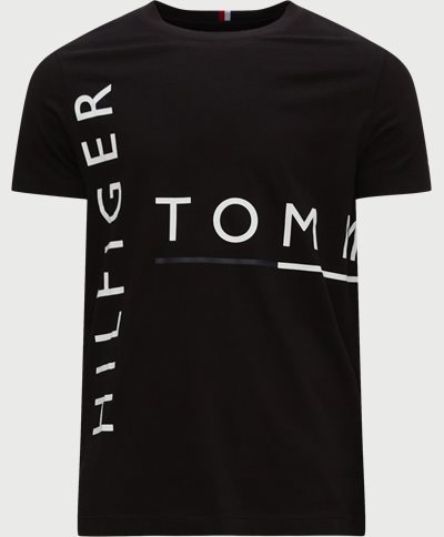 Tommy Hilfiger T-shirts 28786 GRAPHIC OFF PLACEMENT TEE Sort
