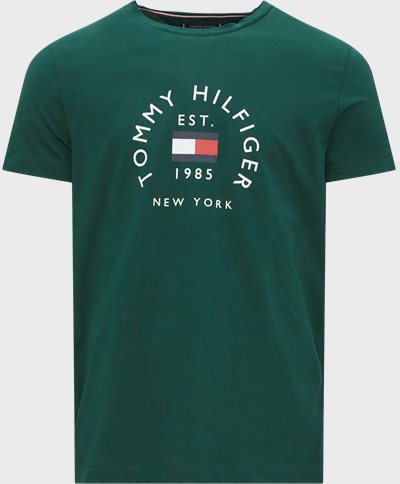Tommy Hilfiger T-shirts 27909 HILFIGER FLAG ARCH TEE Grøn
