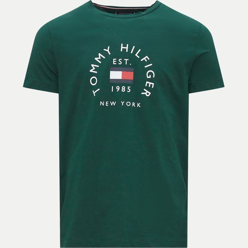 Tommy Hilfiger T-shirts 27909 HILFIGER FLAG ARCH TEE GRØN