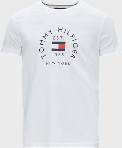 Tommy Hilfiger T-shirts 27909 HILFIGER FLAG ARCH TEE Vit