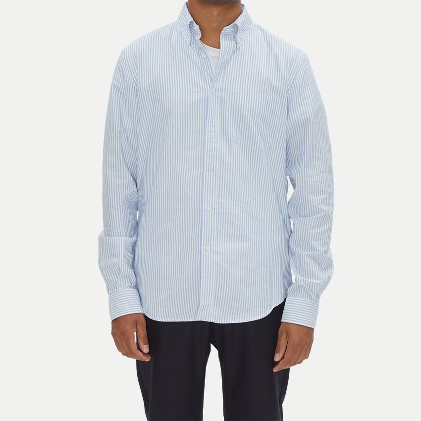 Aspesi Shirts CE14 B0232 hvid/blå