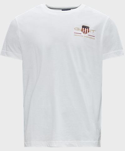 Gant T-shirts ARCHIVE SHIELD EMB SS T-SHIRT 2003081 Hvid