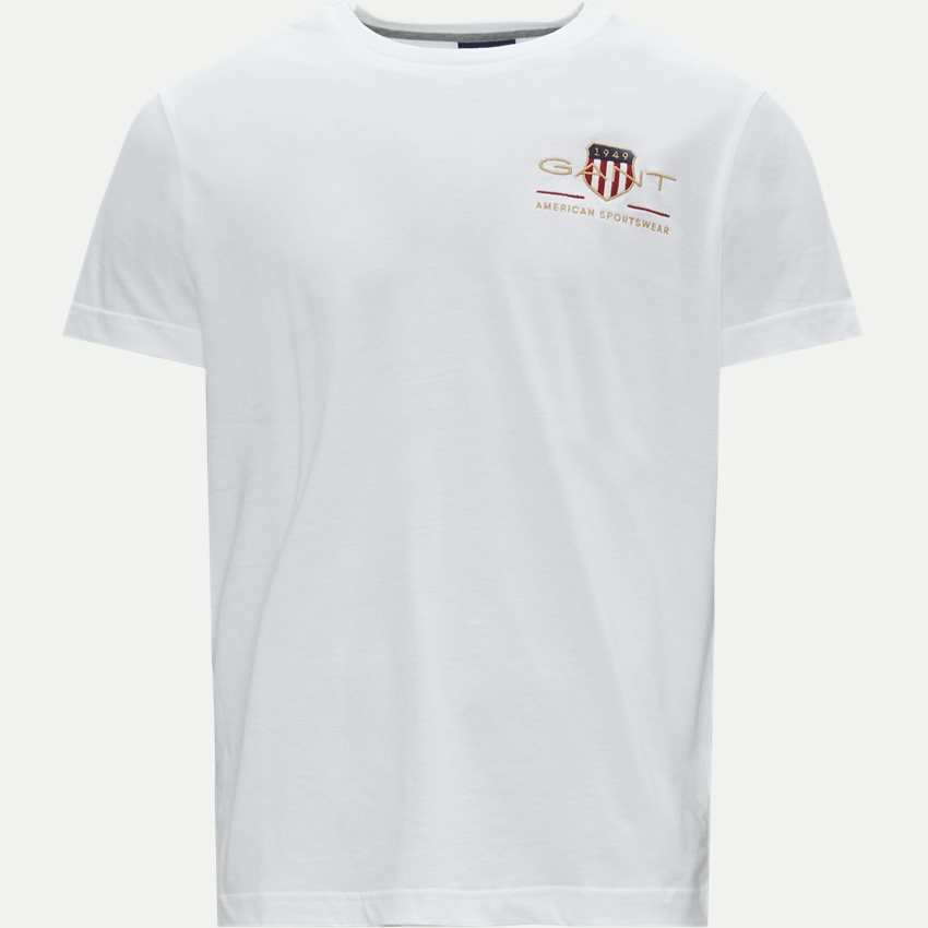 Gant T-shirts ARCHIVE SHIELD EMB SS T-SHIRT 2003081 WHITE