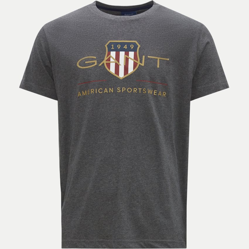 Gant T-shirts D2. ARCHIVE SHIELD SS T-SHIRT 2003099 ANTRASITE
