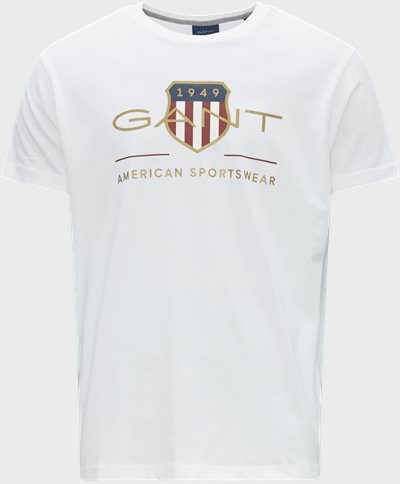 Gant T-shirts D2. ARCHIVE SHIELD SS T-SHIRT 2003099 Hvid