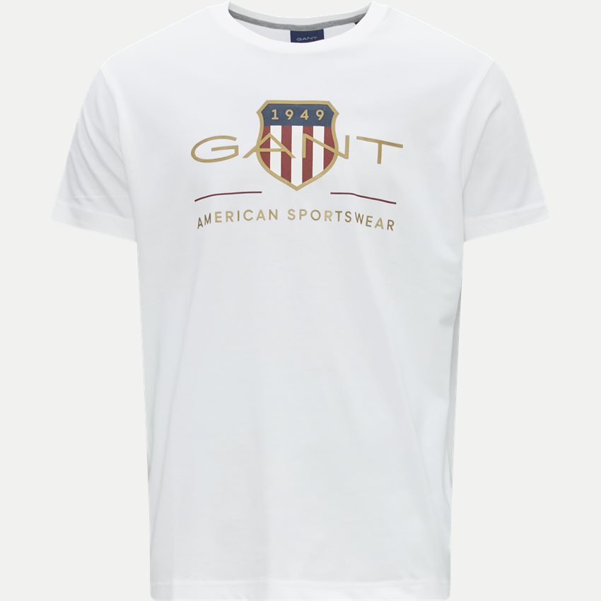 Gant T-shirts D2. ARCHIVE SHIELD SS T-SHIRT 2003099 WHITE
