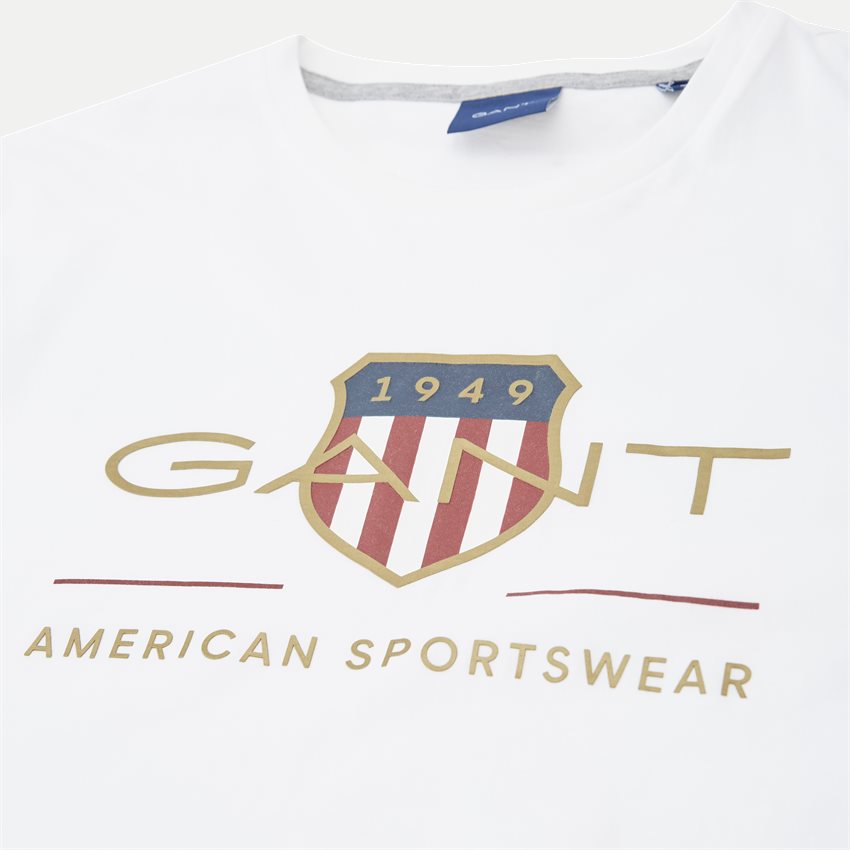 Gant T-shirts D2. ARCHIVE SHIELD SS T-SHIRT 2003099 WHITE
