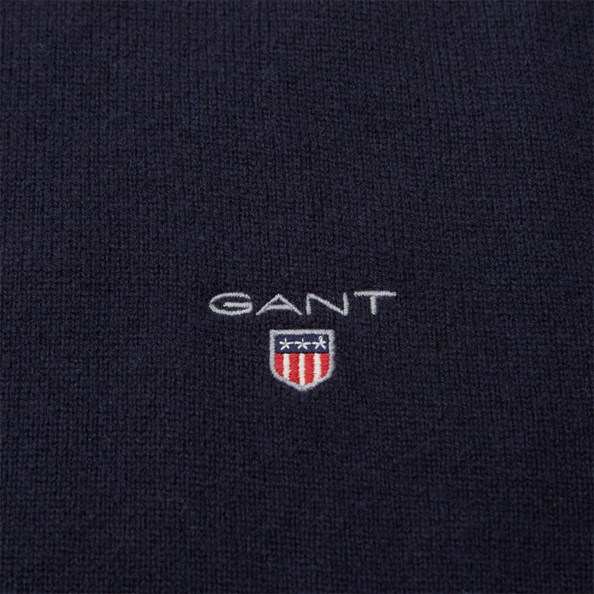 Gant Stickat SUPERFINE LAMBSWOOL CREW 86211 AW22 MARINE